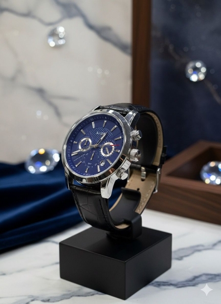 Imagen de RELOJ PARA HOMBRE T5 - COLOR PLATEADO, CORREA CUERO